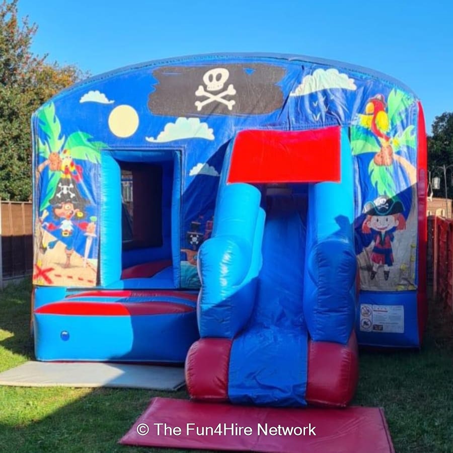 Disco Castle with Front Slide, Light and Speakers - Bouncy Castle Hire ...