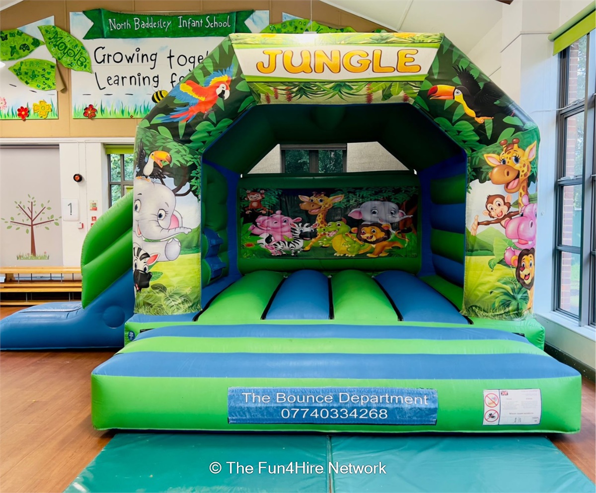 Jungle Fun Bouncy Castle (with or without slide) - Bouncy Castle Hire ...