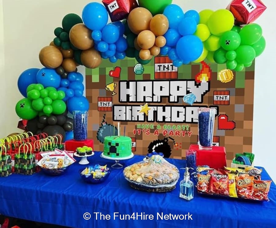 Minecraft Backdrop with Stand - Bouncy Castle Hire Southampton ...