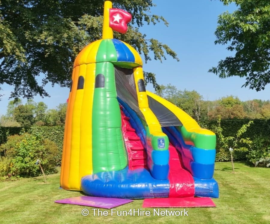Rainbow Helter Skelter Slide - Bouncy Castle Hire Southampton ...