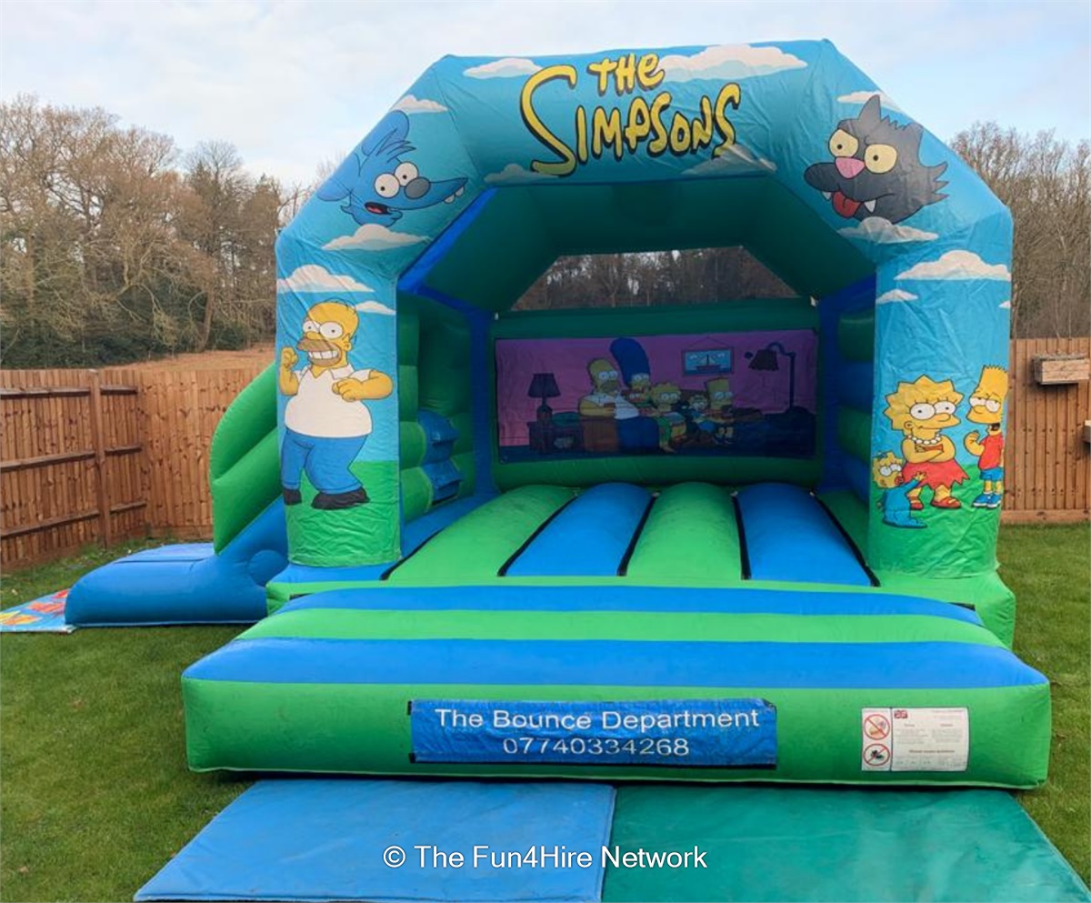 The Simpsons Castle (with or without slide) - Bouncy Castle Hire ...
