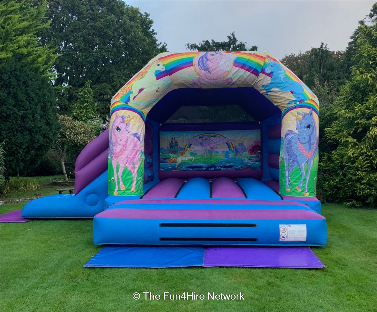 Unicorn Bouncy Castle (with or without slide) - Bouncy Castle Hire ...