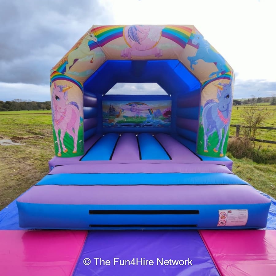 Unicorn Bouncy Castle (with or without slide) - Bouncy Castle Hire ...